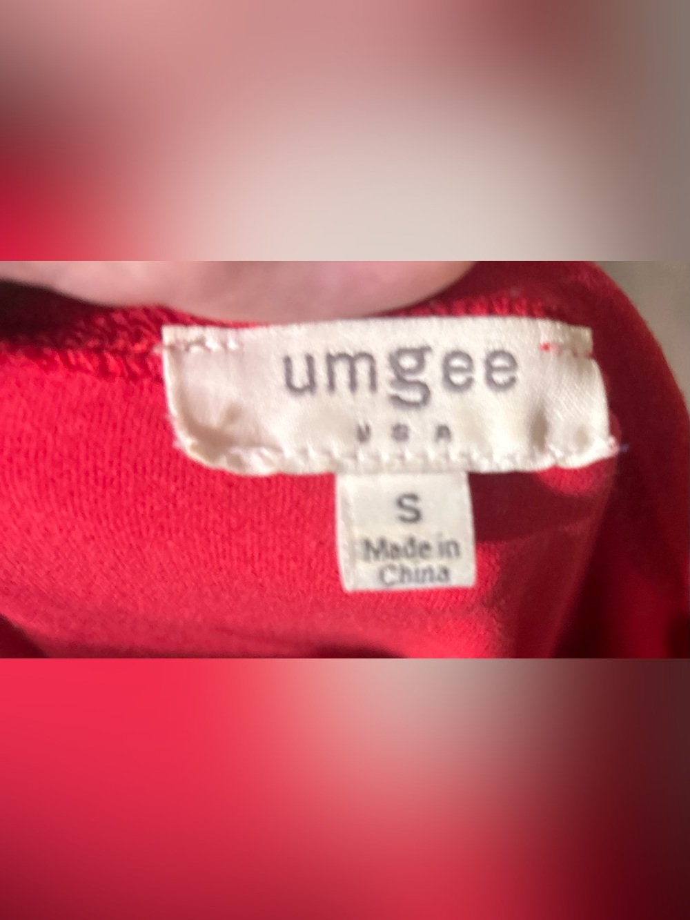 Umgee Red Balloon Sleeve blouse women’s small - Picture 2 of 2